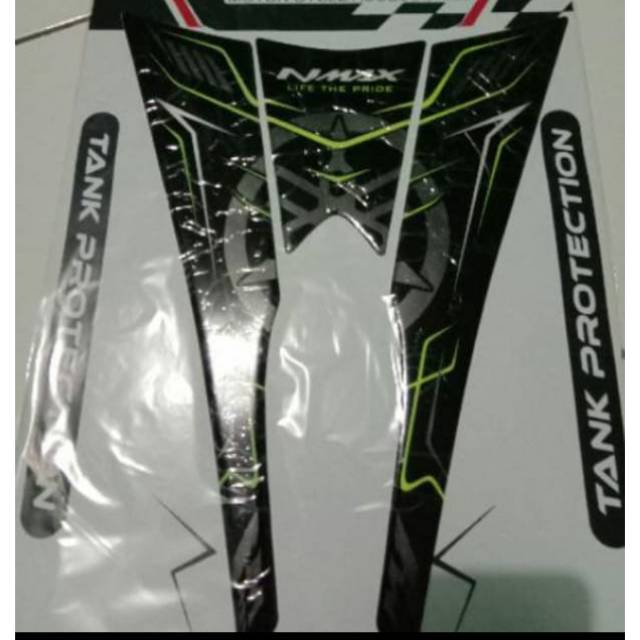 tankpad nmax logo yamaha nmax keren hitam hijau variasi