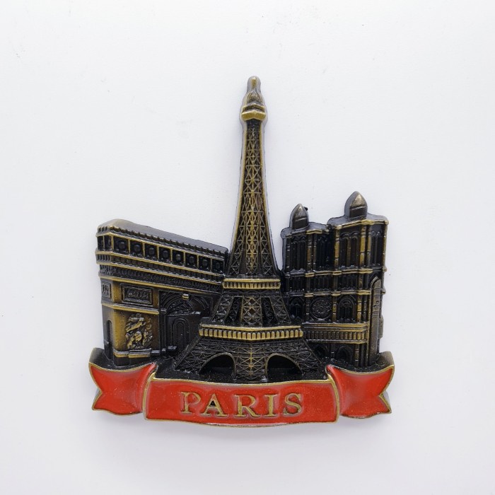 3D LOGAM Souvenir Negara magnet Kulkas Tempelan Paris big Eiffel Tower