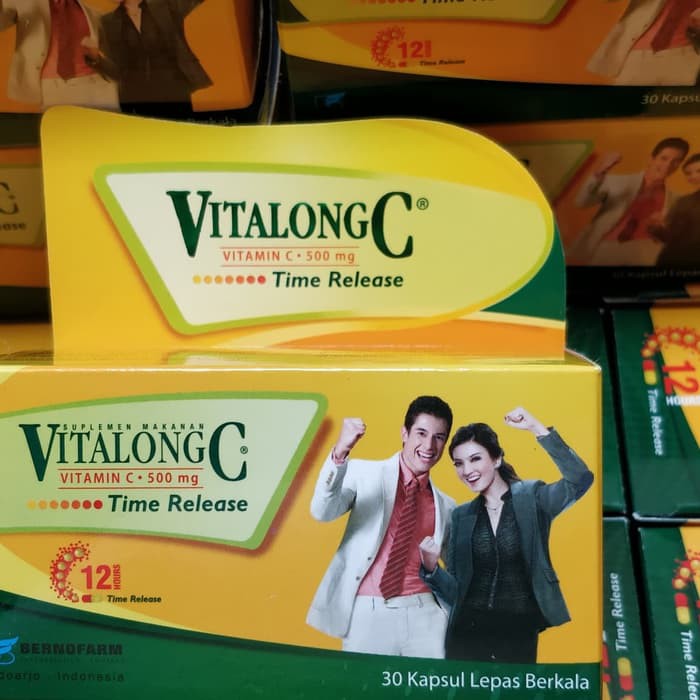 Vitalong C Vitamin C 500mg isi 30 kapsul