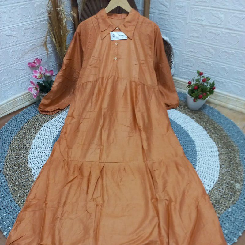 Baju Gamis Wanita Syar'i Muslim Remaja Sabinna Gamis Modis Wanita Lebaran 2021 Terbaru-Rayon mocca