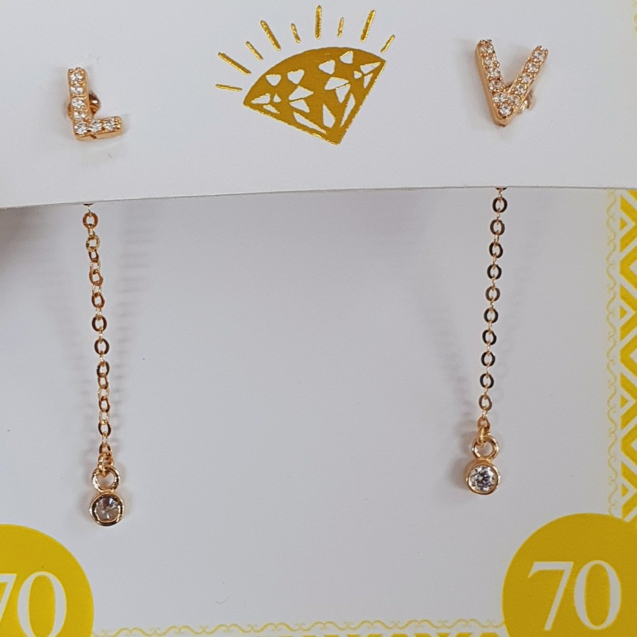 anting Lv koncer ad mata variasi emas 70% 700 70 %