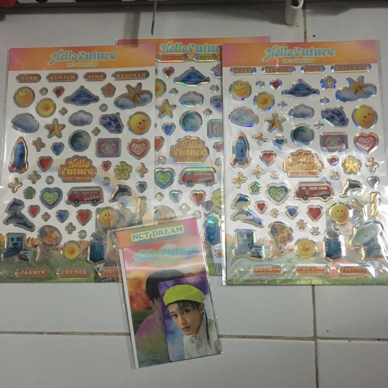 NCT Dream MD Hello Future Epoxy Sticker & 3D Lenti Mark Jeno Chenle