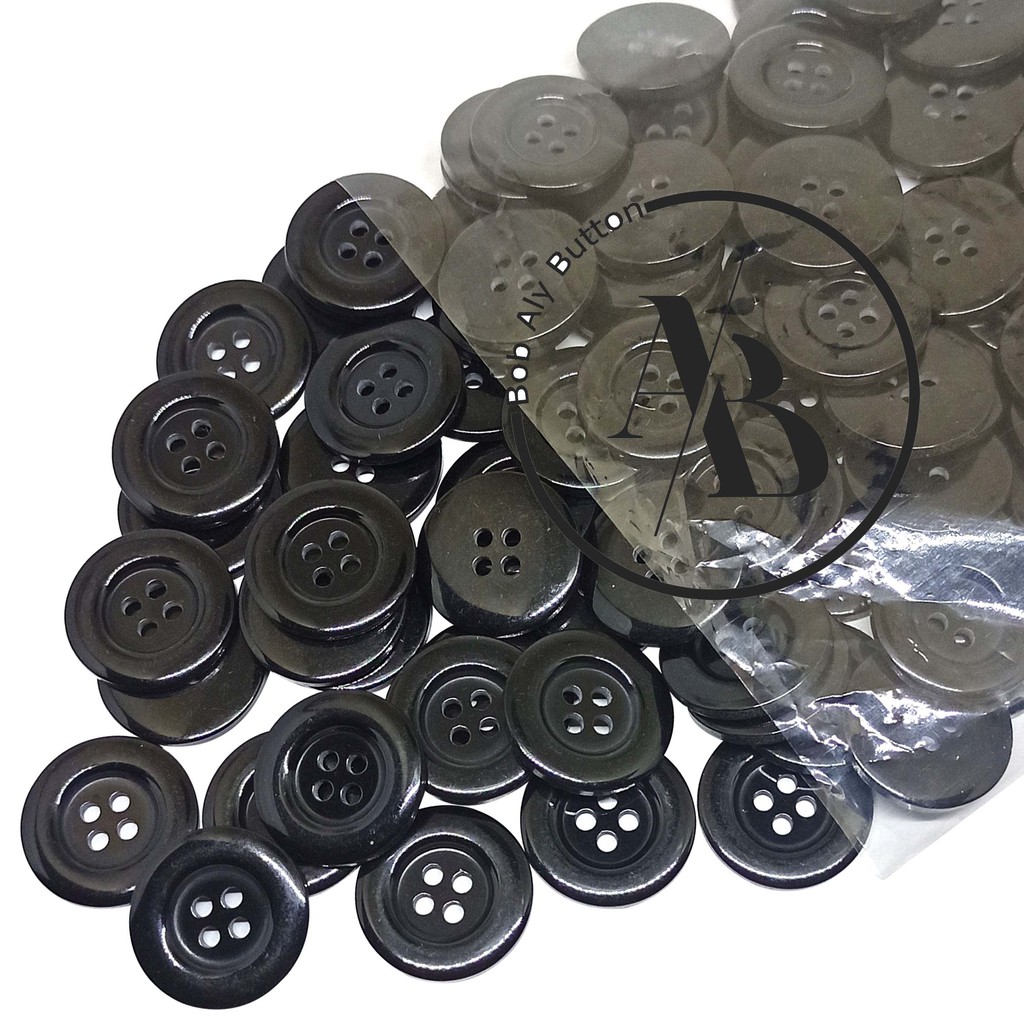 KANCING JAS SAFARI UKURAN 20 MM PER 144 PCS KC JAS 20 HITAM 901