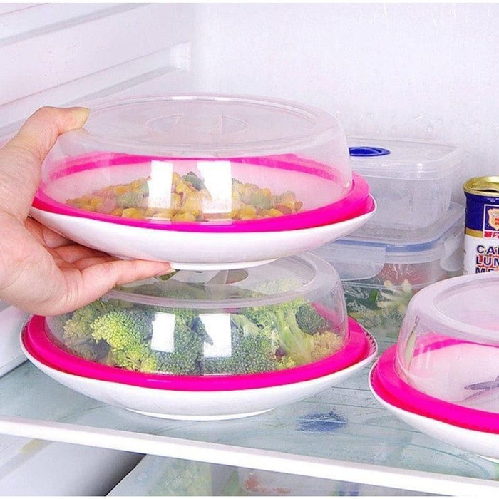 Penutup Piring Mangkok Makanan Microwave Silicone Tudung Saji Food Storage Silikon