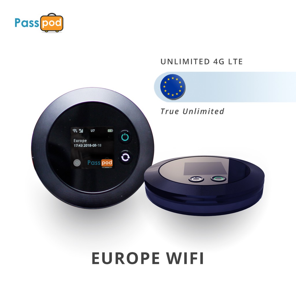 Passpod Data Travel Modem WiFi Eropa UNLIMITED Europe Shopee Indonesia