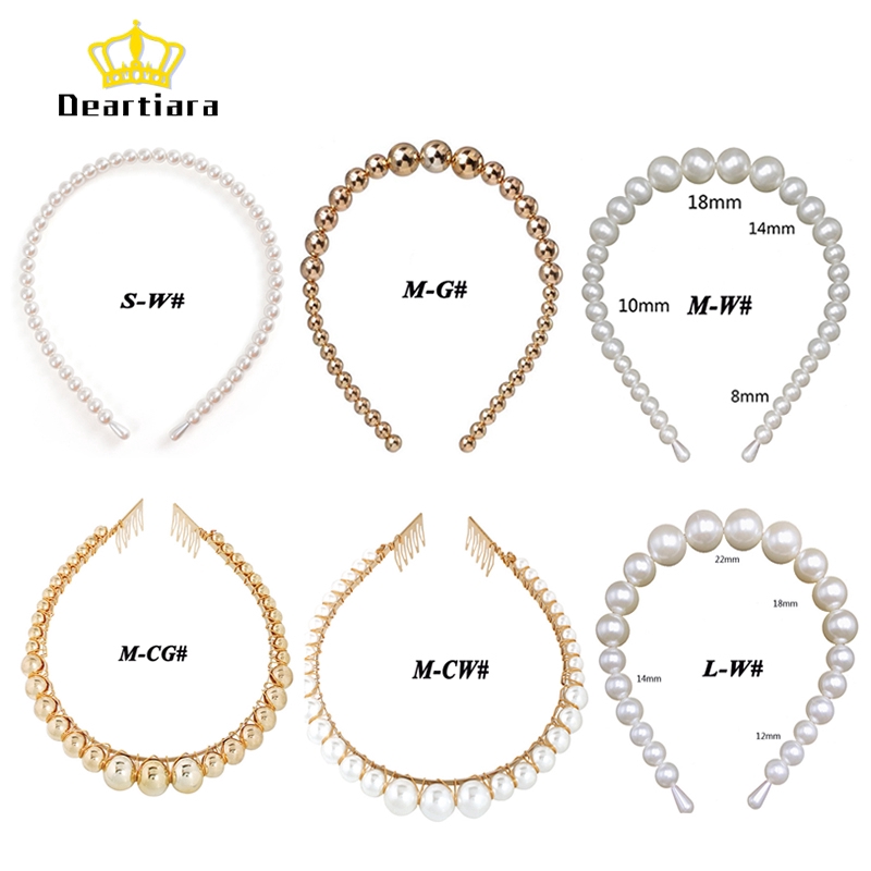 Bando Headband Aksen Mutiara Gaya Korea Untuk Wanita 6 Gaya