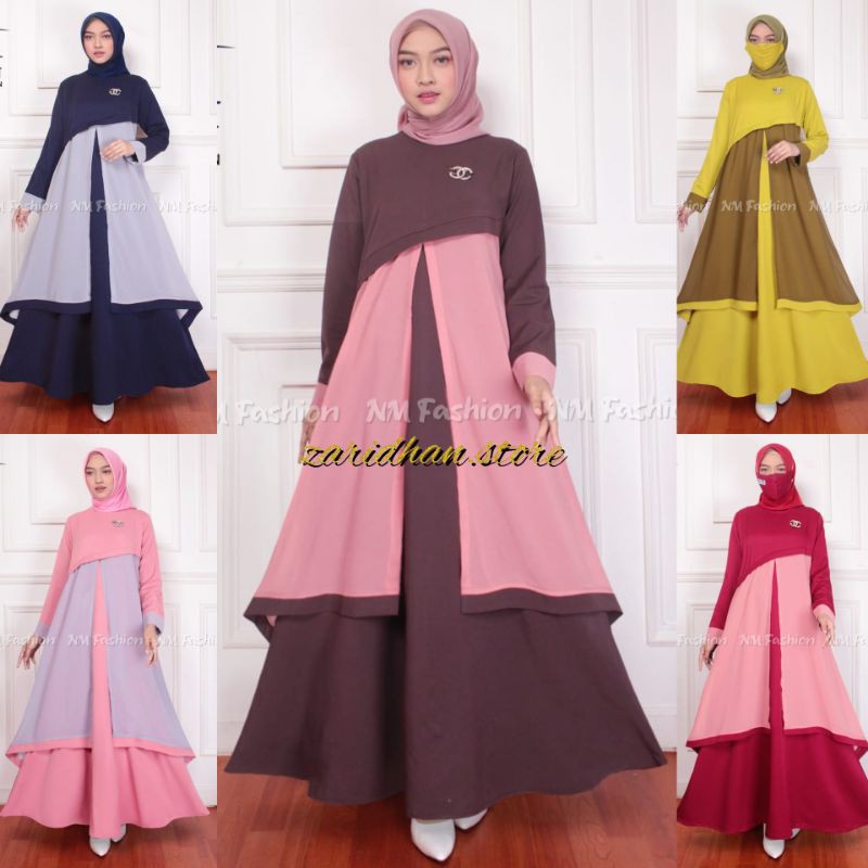 NM // RAYA DRESS MANGGO - DRESS PESTA KONDANGAN MEWAH TERBARU - GAMIS POLOS WARNA KEKINIAN - FASHION