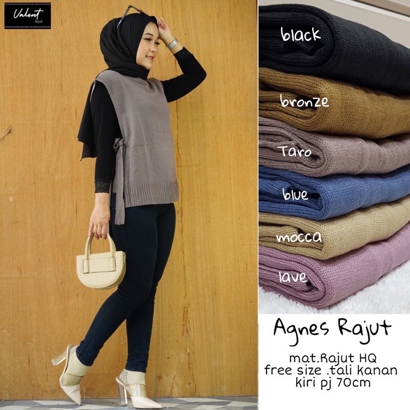 VEST BEST SELLER RAJUT / AGNES RAJUT BY VALENT HIJAB