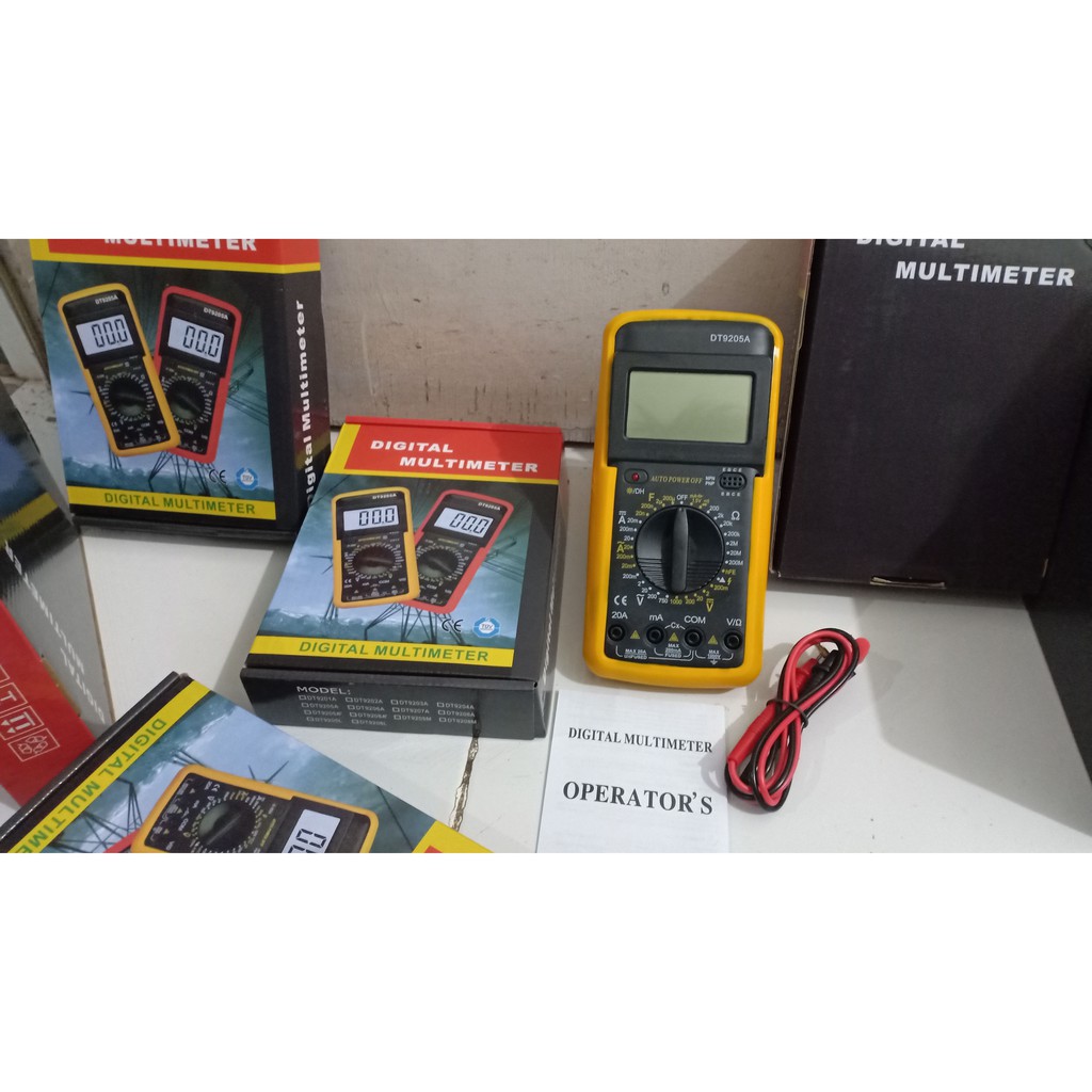 Grosir Digital Multimeter DT9205A MURAH BERKUALITAS KEAKURATAN TINGGI DAN AWET+ BONUS BATERAI