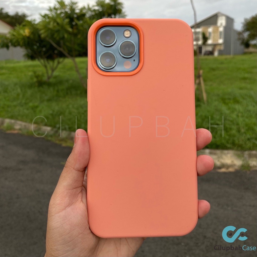 Premium Full Cover Softcase (3) for iPhone 6 7 8 6+ 7+ 8+ SE X XS XR 11 12 13 Mini Pro Max-Peach