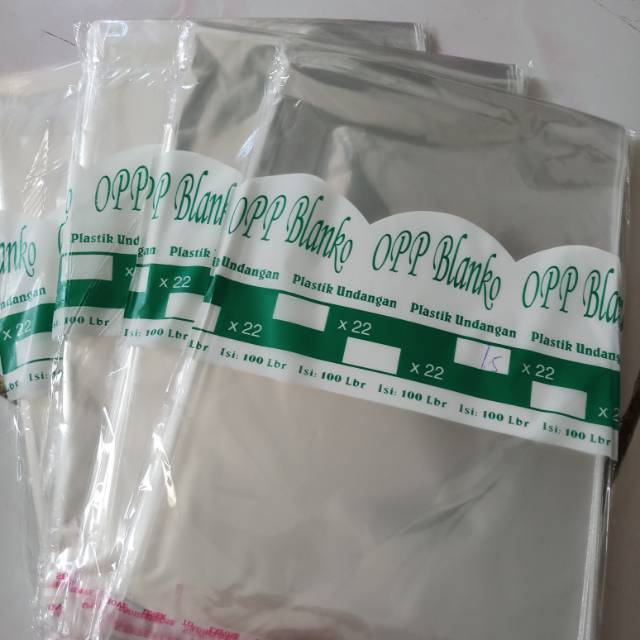 Plastik undangan opp uk 15 x 22