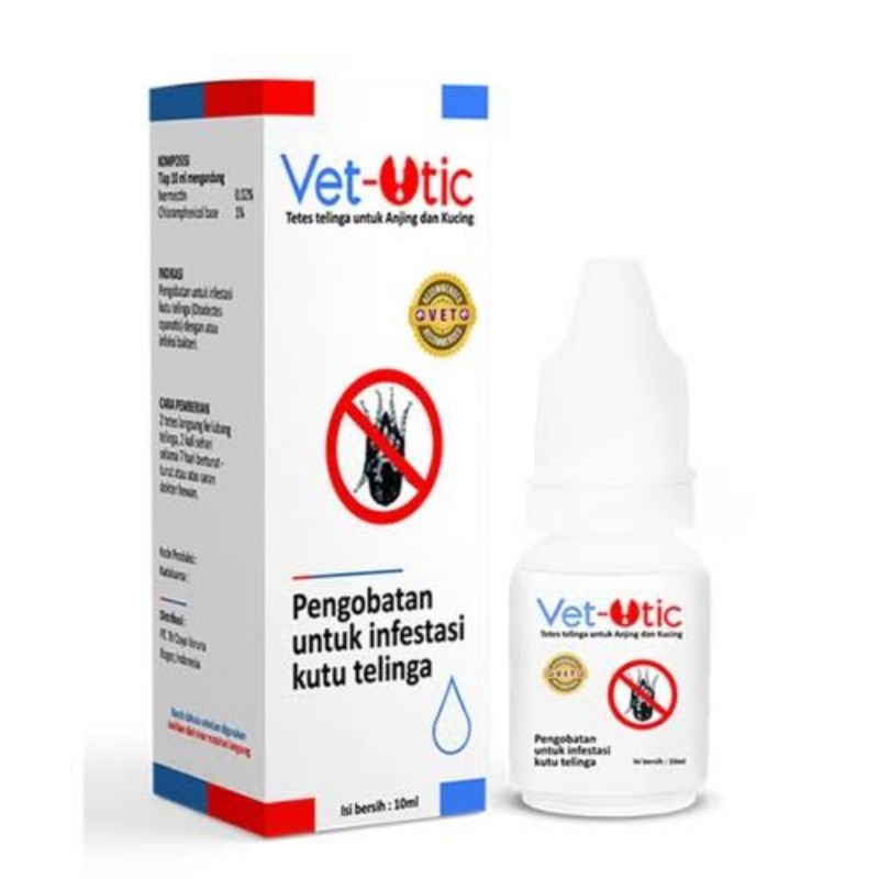 Vet Otic Drop Tetes Anti Earmites Kutu Telinga Kucing & Anjing (10 ML) / Tetes telinga kucing sakit 