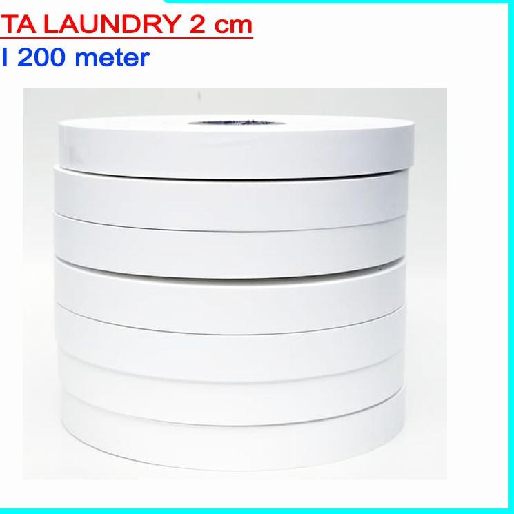 

PITA LAUNDRY TAFFETA LABEL PENANDA ROLL KAIN KERTAS 20 mm 2 cm 200 meter →➟ ↔ ｀