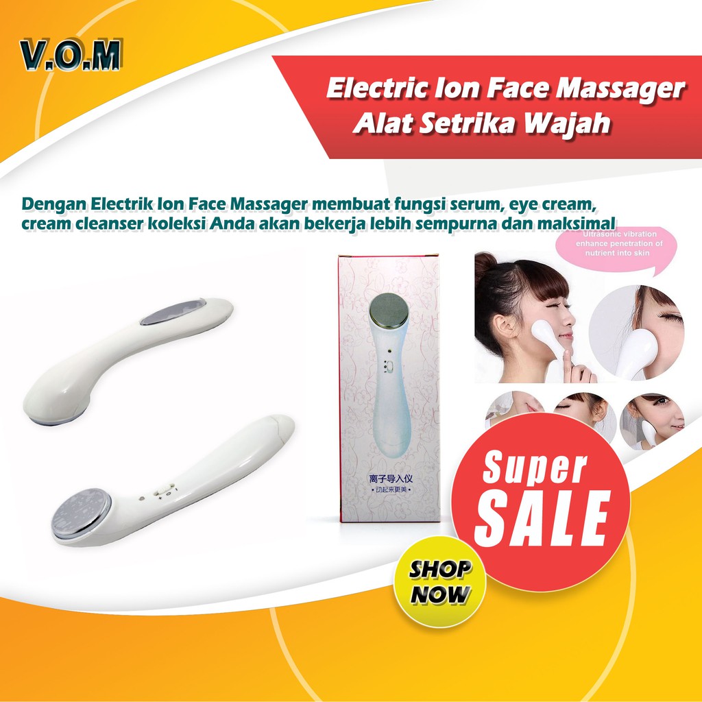 VOM Electric Ion Face Massager / Alat Setrika Wajah - 0058