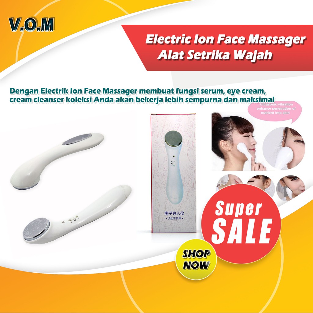 VOM Electric Ion Face Massager / Alat Setrika Wajah - 0058