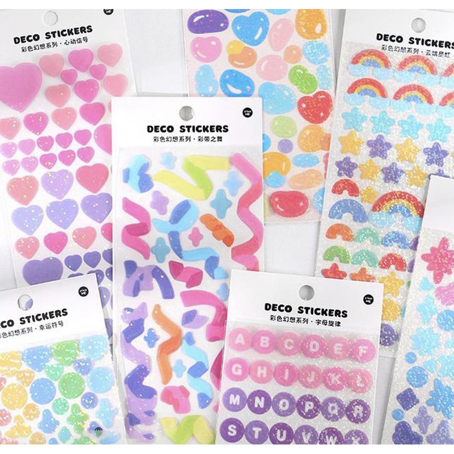 

[SCRIBBLE_ID] 1 Pc COLOR FANTASY SERIES Stiker Hias Deco Sticker Jurnal Scrapbook DIY Planner S0030