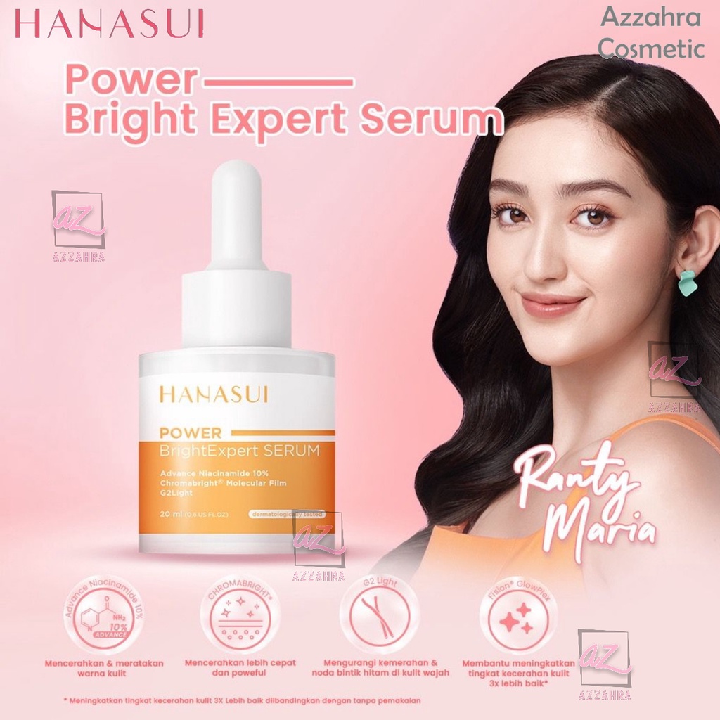 Hanasui Power Bright Expert Serum 20ml | Mencerahkan dan meratakan warna kulit