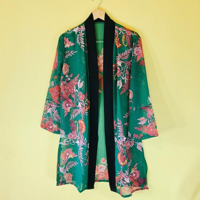 Outerwear | Cardigan Outer Sifon Ceruti Flower Tunik Kimono Kualitas Terbaik
