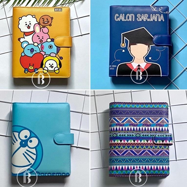 

<YaK ✪> Bindermu READY Binder NEW 04 Printing Motif Aesthetic Quotes Unicorn Kartun KPOP Doraemon Stitch Bahan Kulit Anti Air 20ring A5 26ring B5 6ring A6 //Sudah ready