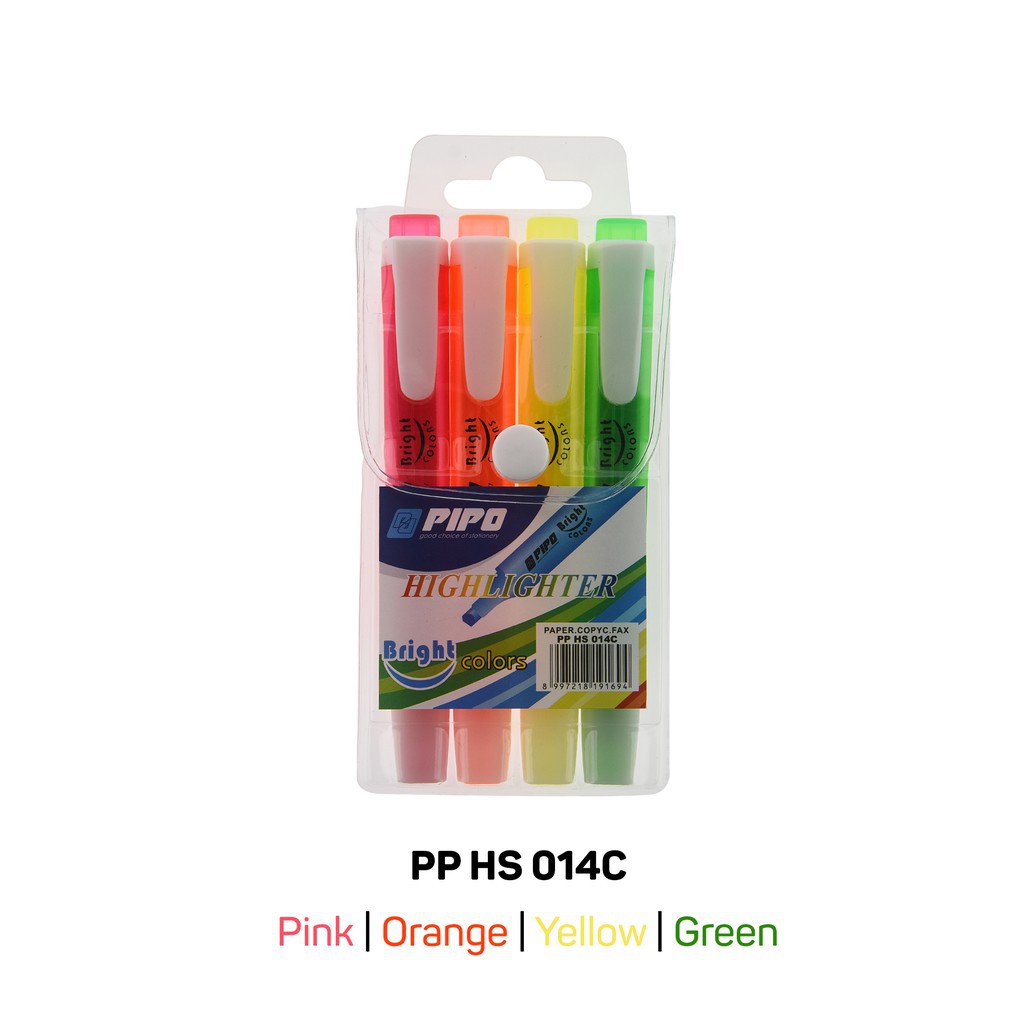 

PIPO highlighter stabilo PP HS 014C ( 4 Warna )