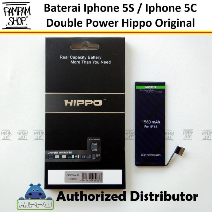 Baterai Hippo Double Power Original Apple Iphone 5S 5C Batre Batrai