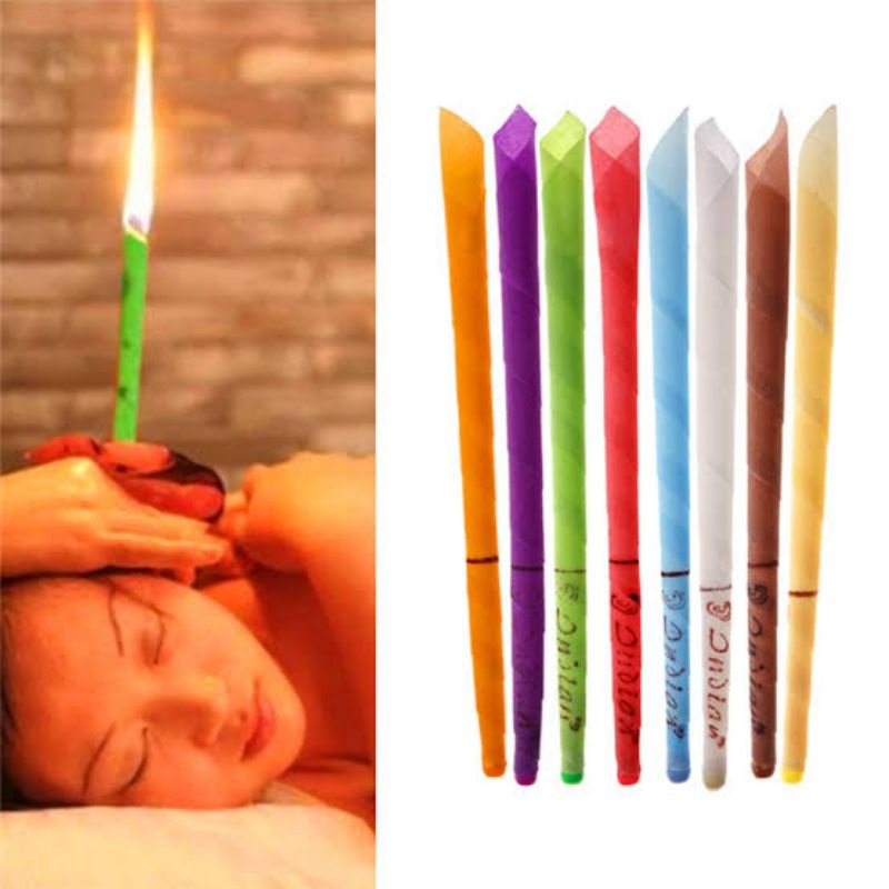 LILIN TELINGA AROMATERAPI ORIGINAL 10 PCS (5 PASANG) EAR CANDLE TIPE TEROMPET MURAH