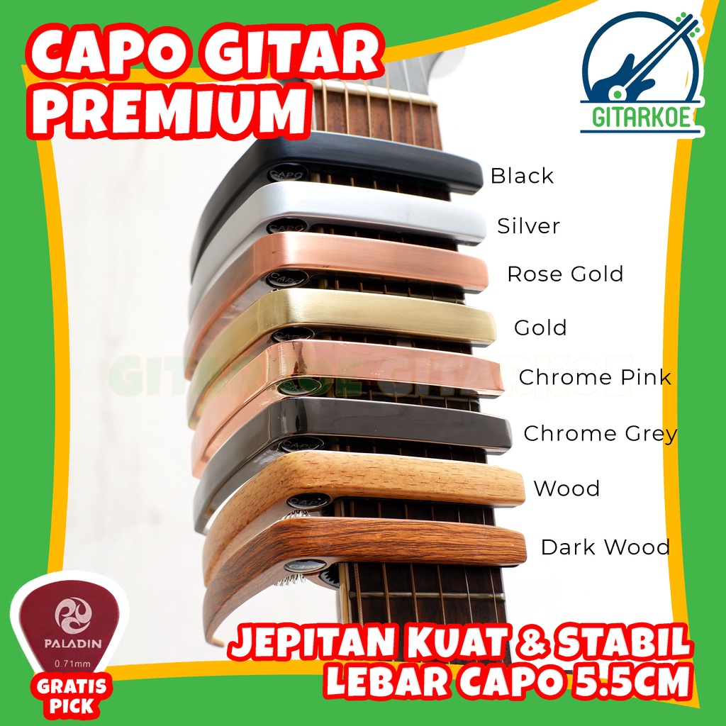 Capo Gitar Akustik Jepitan Kuat Multifungsi Premium Bahan Alloy