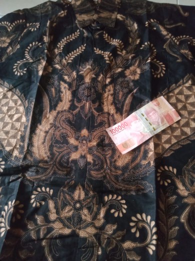 Batik Kemeja Pria Lengan Panjang Batik Laris Art Motif Garuda Size M L Xl Xxl Reguler