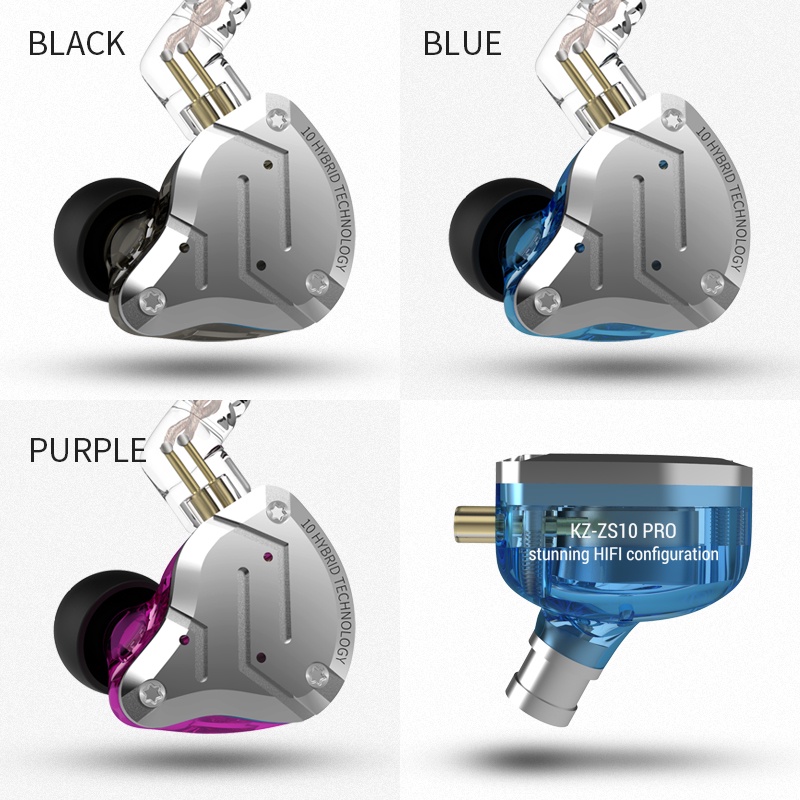 KZ ZS10 Pro In Ear Metal Earphone  with MIC - GARANSI RESMI