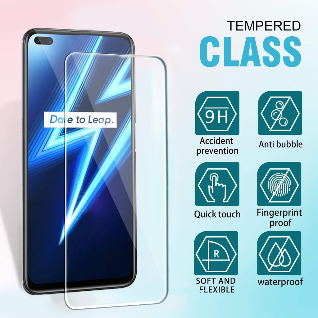 Realme 6 6 Pro 7 7i 7 Pro C17 Narzo 20 Pro Tempered Glass Clear Protective Tempered Glass 9H