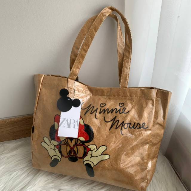Tas Zara Disney Minnie Mouse Tote Bag Original