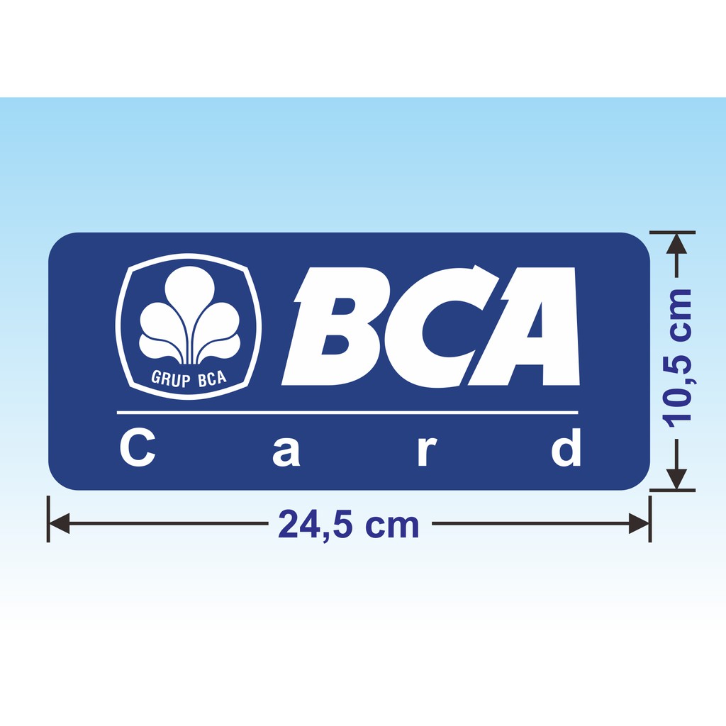 

Sticker Label BCA Card stiker pembayaran Kartu BCA digital non tunai 24,5 x 10,5 cm