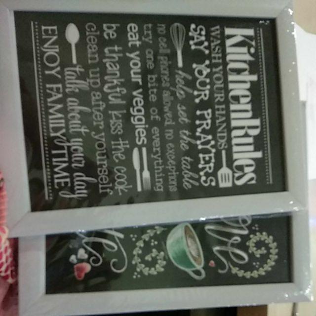 Promooooo!!! 1 Buah Wall Decor Frame Fiber A4 - Kitchen Series Hiasan Dinding Shabby Chic