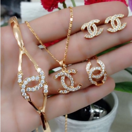 Set Perhiasan Xuping Mata CENDOL Dewasa Emas Xuping Jewelery 4in1 Kalung+Cincin+Gelang+Anting 02