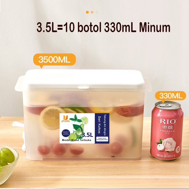 Dispenser Minuman Teko Portable 3.5Liter / Juice Water Tank Kulkas