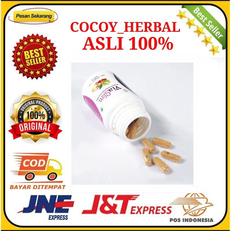 ( Terlaris ) ViaSlim Via Slim Asli Obat Pelangsing Penurun Berat Badan Alami/Herbal