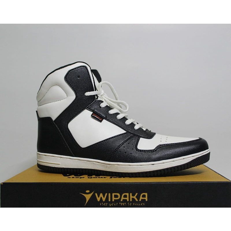 WIPAKA BLACK WHITE Sepatu Snekers Pria dan Wanita ANKARA BLACK White