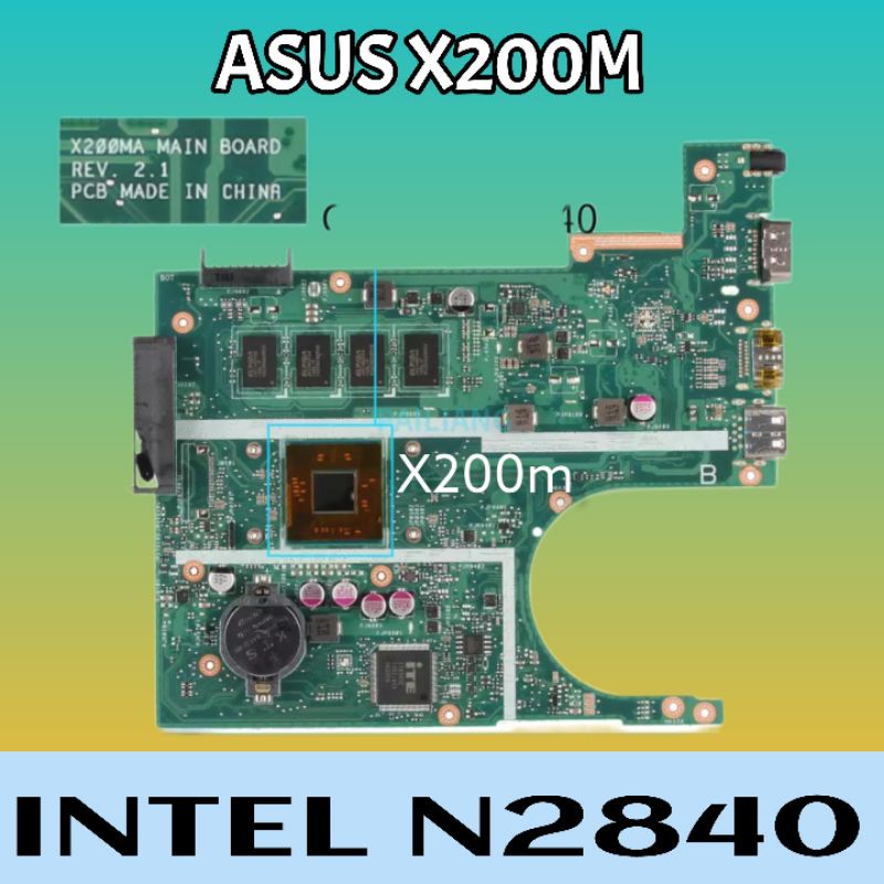 Motherboard Mainboard Mobo  Asus X200m 40 pin