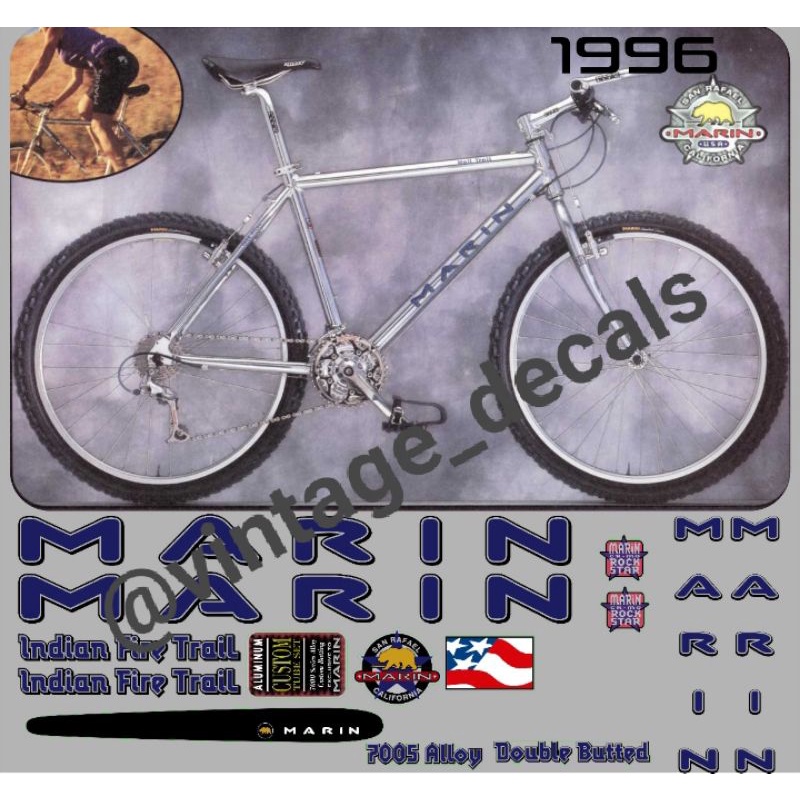 sticker decals sepeda MARIN Indian Fire Trail