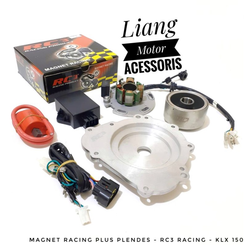 Pengapian Magnet YZ Merek RC3 Racing Fullset Komplit Dudukan Plendes - Kawasaki KLX 150