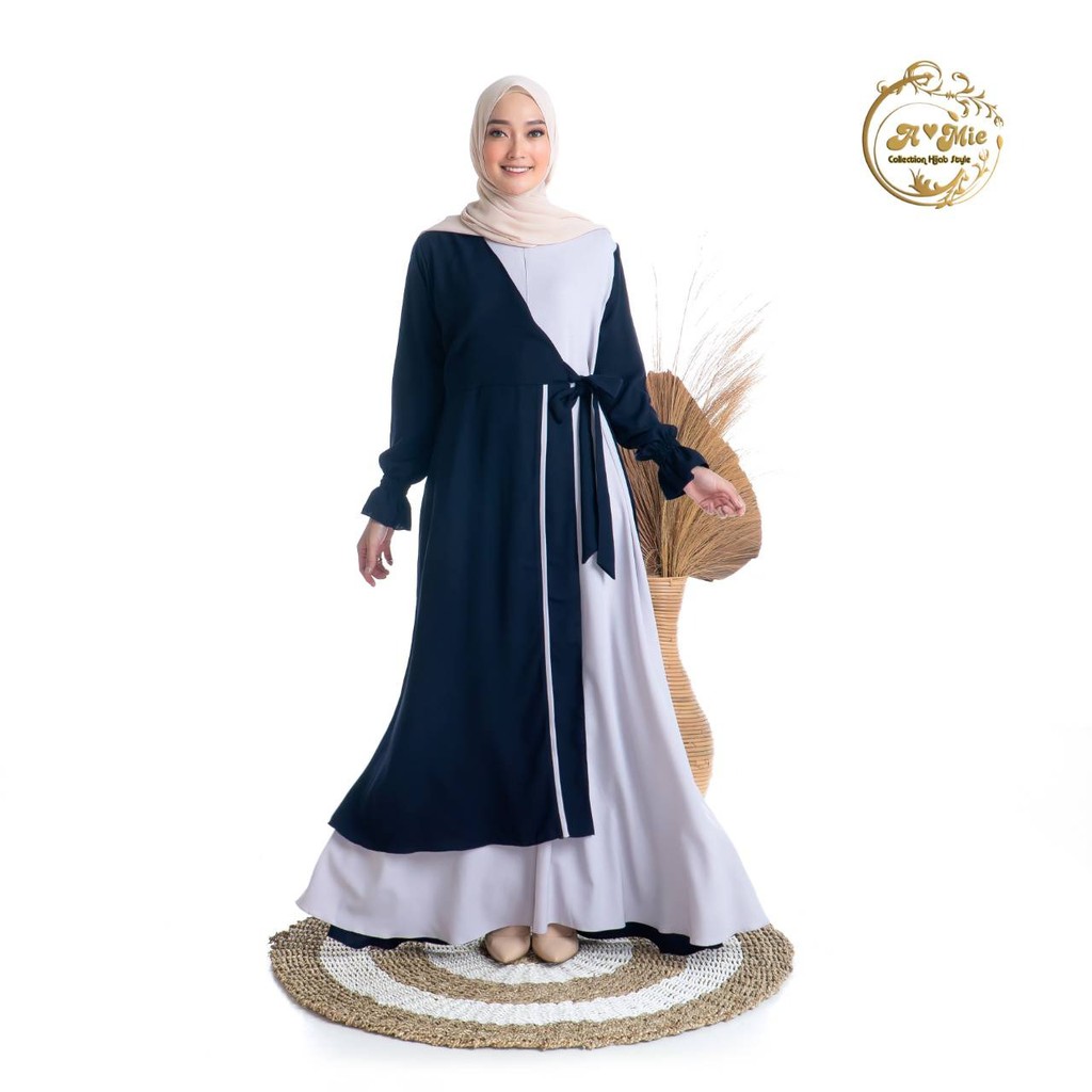 Azuma Dress 3 | Fashion Muslim Baju Gamis Anak Remaja Perempuan Terbaru 2022 | Dress Kondangan OOTD | Busui Friendly | Abaya Simple | Mini Dress Korea | Baju Gamis Jumbo | Baju Kombinasi | Bisa COD | Casual Dress Wanita Muslimah | Outfit Of The Day Baru |-0
