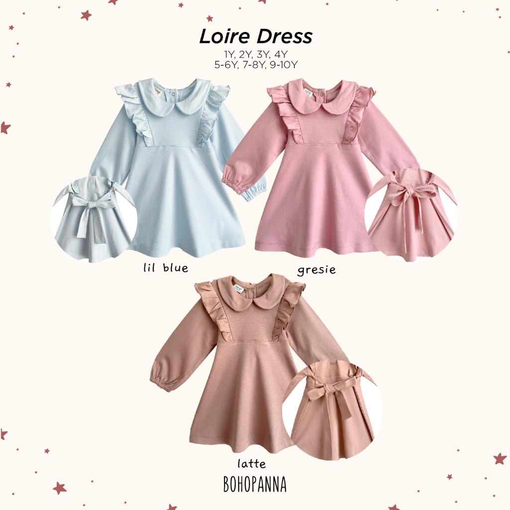 BOHOPANNA Loire Dress 1-10 Tahun Loire Long Sleeve Dress Anak Perempuan CBKS