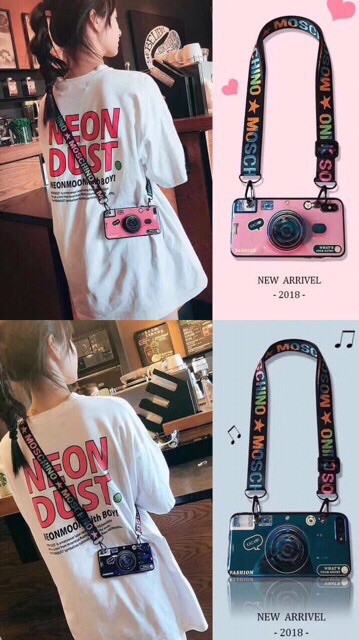 Camera Case Blueray (Case+popsocket+ kalung) iPhone Oppo Vivo Xiaomi Samsung j4+ J6+ A6+ A8+ s10 V11