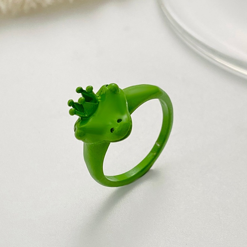 Cincin Knuckles Bentuk Mahkota Katak Bahan Logam Untuk Wanita