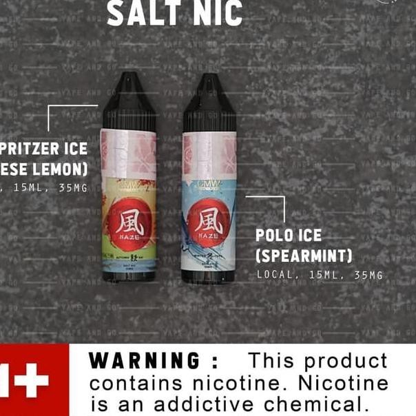 KAZE SERIES SALT NIC LIQUID 15ML 35MG - KAZE AUTUMN AKI SALT &amp; WINTER FUYU SALT