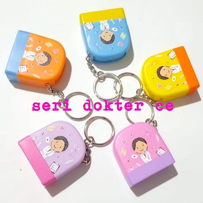 

Custom Stamp / Stempel Profesi Color Ganci Seri Dokter Cewek