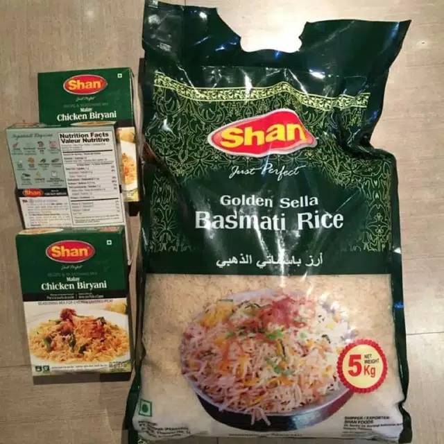 Promo ! Paket Beras basmati 1 kg+ 1 kotak bumbu(khas nasi beryani)