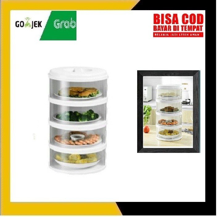 Tudung Saji 4 Susun / Tempat Penyimpanan makanan putih