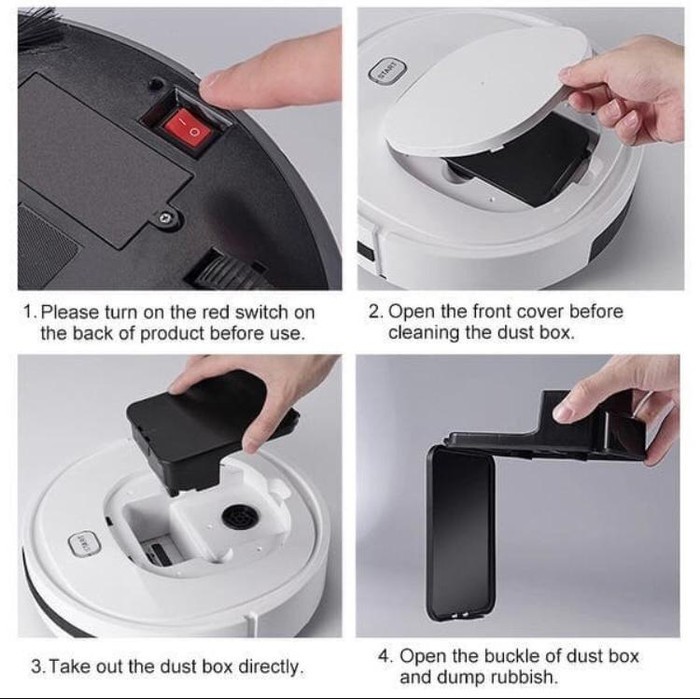 Smart Vacuum Cleaner Robot Pembersih Lantai Otomatis Vakum Debu Sapu Vacum Robot Sapu Elektrik