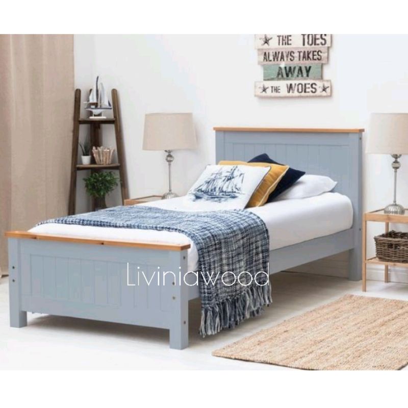 Divan tempat tidur 120x200 minimalis duco, ranjang dipan kayu solid